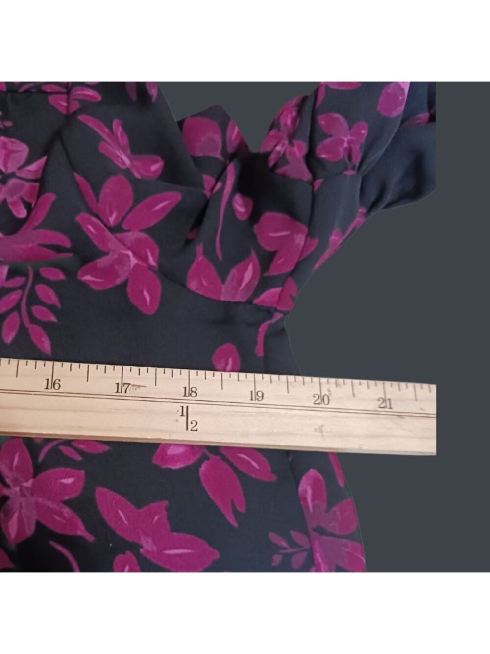 Parker Womens Floral Print Long-Sleeve Blouse Tie Front Hot Pink/black Xsmall - Picture 7 of 14